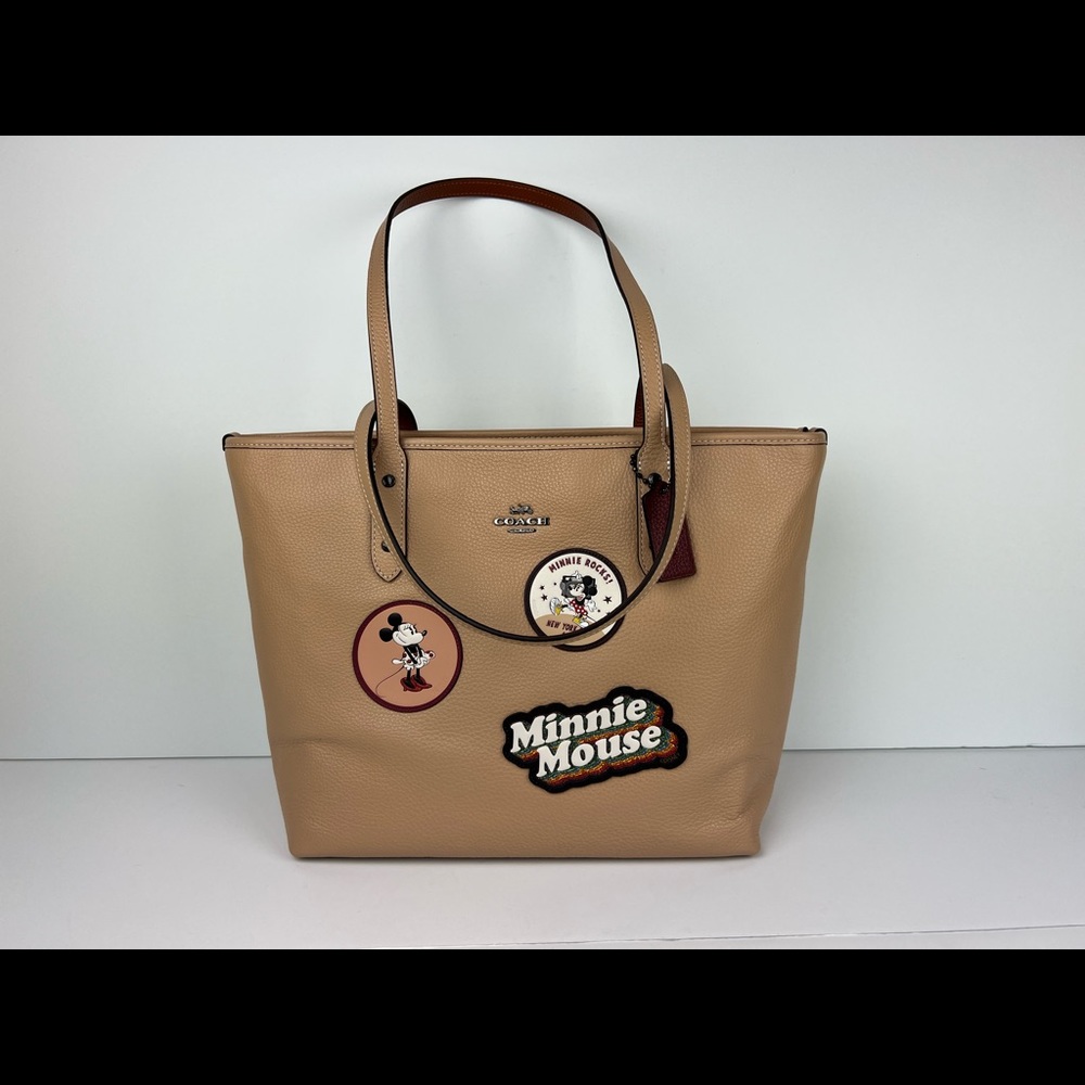 COACH Beechwood Disney Minnie Mouse Patch City Zip Tote